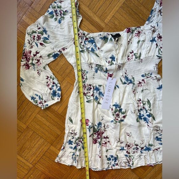 Urban Outfitters Lumiere Boho Floral Mini Dress Size Large NWT - Picture 11 of 13